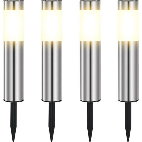 4er-Pack Solarleuchten für den Außenbereich, Gartenleuchten, warmes Licht, wasserdicht, für Terrasse, Rasen, Weg (1/4)