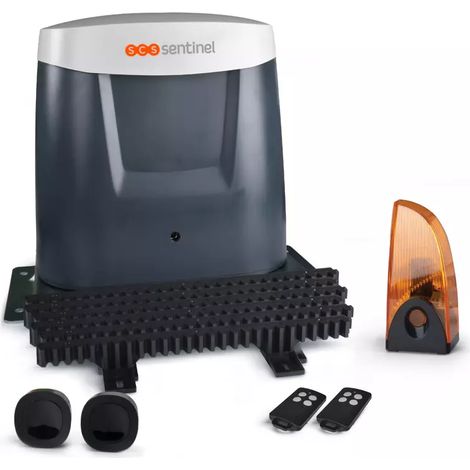 Scs Sentinel – Kit motorisation crémaillère pour portail coulissant jusqu'à 5m – Moteur 24V avec 2 télécommandes – Installation facile et sécurisée (1/10)
