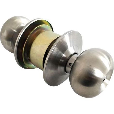Poignée de porte ronde sans clé, serrure pour préserver l'intimité de la chambre et de la salle de bain, en acier inoxydable (1/5)