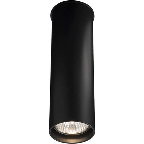 Faretto soffitto nero cilindro 20cm GU10 10W Shilo (1/2)
