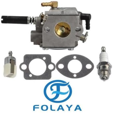 FOLAYA 59-HDA-79C Carburateur avec Filtre à Essence Bougie d’Allumage pour Tronçonneuse Shindaiwa 488 488P