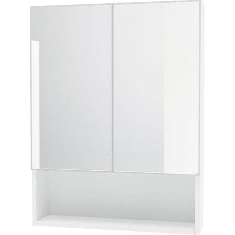 SPECCHIERA DA BAGNO DOPPIA ANTA '933' cm 62 x 15,5 x h.81 - bianca