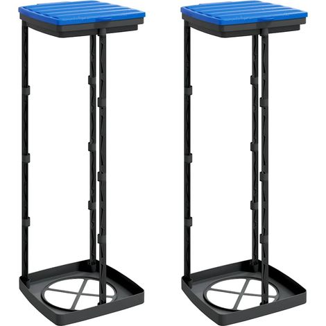 Maison Exclusive - Porta SaccSpazzatura 2 pz Nero e Blu 120 L in PP