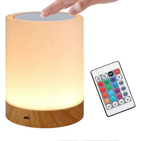 Dimmbare, wiederaufladbare LED-Tischleuchte, 13 Farben, USB-C-Anschluss, tragbar für Schlafzimmer und Außenbereich (1/5)