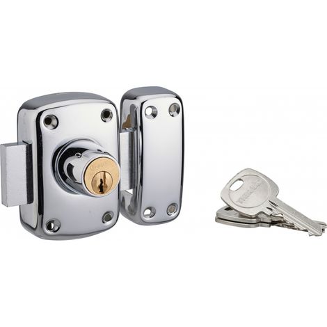 Thirard – Verrou double entrée Corvette pour porte d'entrée – Cylindre 45mm en acier – 3 clés crantées – Sécurité 6/10 pour portes vitrées