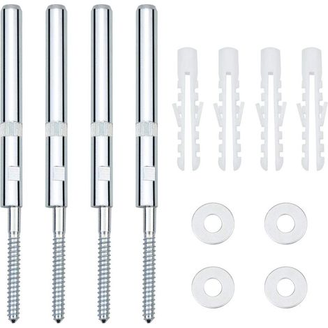 4 Pack Murale Fixation Support Etagere Invisible, Ø12 x 185mm, Supports D'étagère Flottants Robustes et Dissimulés avec Vis, Upgraded Heavy Duty Support Etagere Murale (1/5)