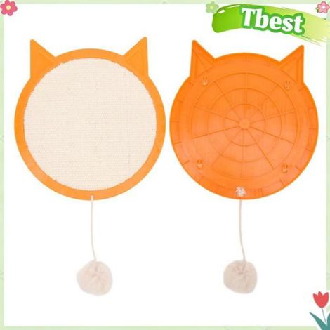 Tbest Tapis à gratter en sisal pour chat avec ventouses puissantes Tapis à gratter en Sisal pour chat, avec luminaire kit (1/4)