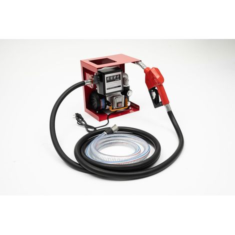 Pompe à fioul et diesel 220 V/550 W 60 l/min auto-amorçante avec pistolet automatique, pompe à carburant, pompe d'aspiration (1/5)