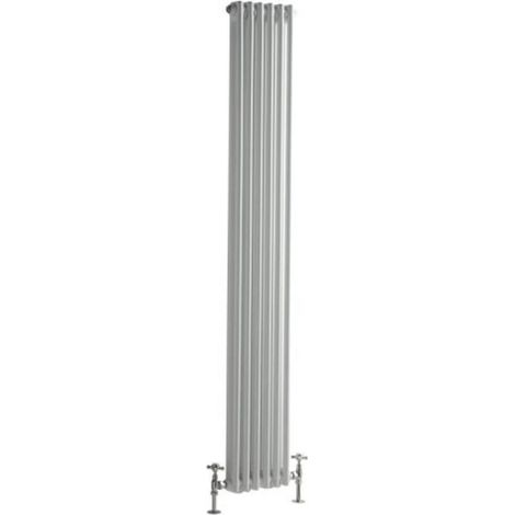 Hudson Reed Windsor - Radiateur Rétro Vertical Blanc à Colonnes 2 x 6 - 930 Watts - 180 x 29cm