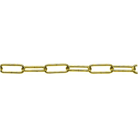 25MT CATENA PER LAMPADARI GENOVESE In ferro ottonato Ø filo mm. 1,8 n° 12 MT 25