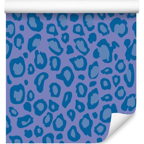 Papel pintado de cuero azul y morado, con detalles finos, 50x1000 cm. (1/5)