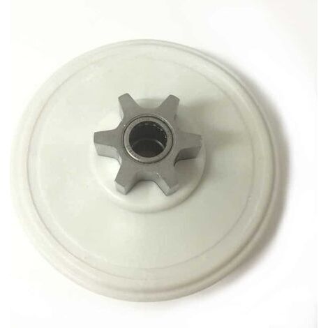 Pignon de tronçonneuse adaptable blanc en plastique pour Husqvarna, Alko, McCulloch, Partner - 460663 / 538243909 (1/2)