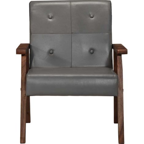 Maison Exclusive - Sessel Grau Echtleder (1/5)