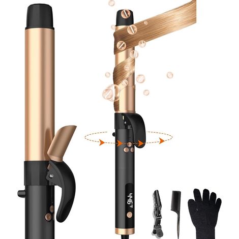 Automatischer Lockenstab, rotierender Lockenstab für langes Haar, Lockenstab mit LCD-Bildschirm, großer Durchmesser 32 mm (1/5)