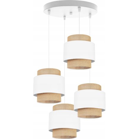 LAMPADA A SOSPENSIONE, LAMPADARIO DA SOFFITTO, PARALUME, BOHO JUTA (1/5)