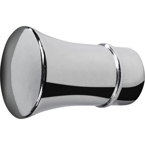 2 pomoli tromba cromo terminale per tubo tende diametro 20 mm