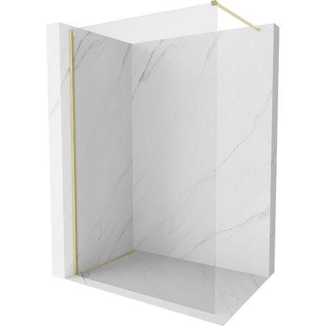Mexen Kioto-X pantalla de ducha Walk-in 150 x 200 cm, transparente 10 mm, dorado cepillado - 800-150-101-55-00-X (1/5)