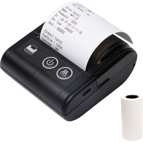 Impresora térmica portátil Bluetooth de 57 mm para restaurantes, impresora de recibos inalámbrica de alta velocidad, compatible con iOS y Android. (1/5)