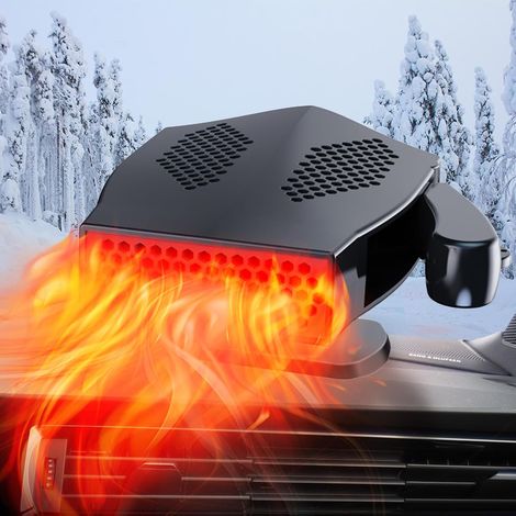 12-V-Batterie-Autoheizung: 12 V 180 W tragbare Autoheizung, Standheizung, Windschutzscheibenlüfter, Defroster, 360° drehbare Autoheizung für Wohnmobil (1/5)