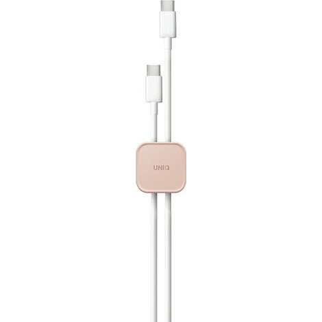 Ensemble de 8 organiseurs de câbles auto-adhésifs Uniq Pod, rose/rose poudré (1/4)