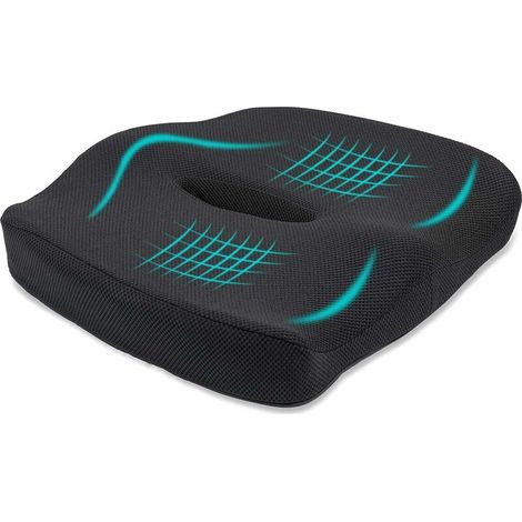 Coussin portatif de coccyx de mousse de mémoire, coussins ergonomiques et orthopédiques de coccyx (1/5)