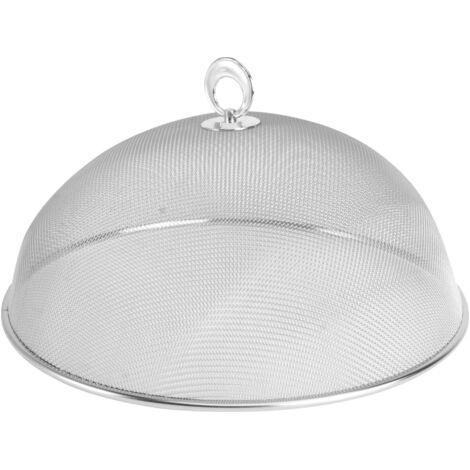 QORVA-Cloche alimentaire circulaire pliable en acier inoxydable de 30 cm, anti-insectes, pour la maison et le camping (1/5)