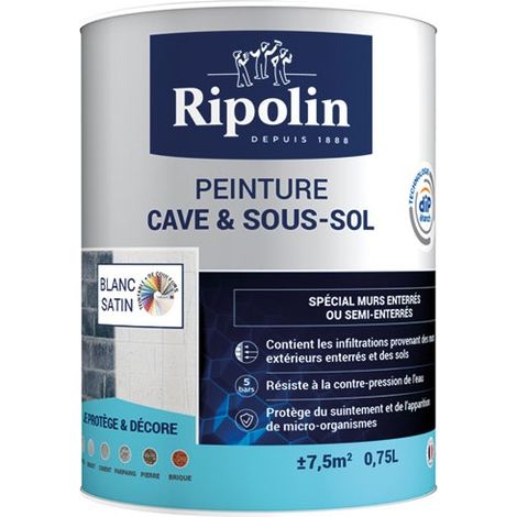 Pintura para sótanos y suelos Ripetanch, RIPOLIN blanco 0,75 l RIPOLIN