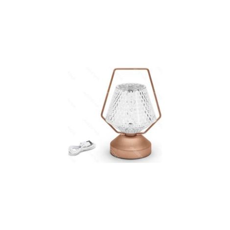Lampe d'ambiance portable or rose, 1 W, température de couleur 2700-6500 K, veilleuse rechargeable par USB