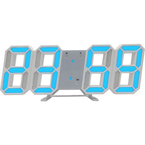 Multifunktionale 3D-LED-Wanduhr mit Tischsperre, Temperaturanzeige und großem Bildschirm, Wecker für Zuhause, Wohnzimmer, Büro oder Lager.