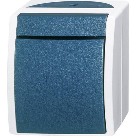 Busch-Jaeger 2601/7 W-53 Interruttore per ambienti umidi Interruttore a croce Superficie Ocean Blu, Verde 1 pz. (1/3)
