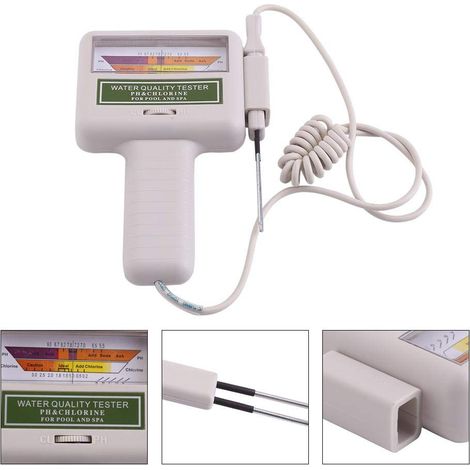 Testeur de Chlore pour Piscine, pH 7,2 à 7,8. Analyseur de Chlore Électronique Portable avec Mesure Automatique du Chlore pour Piscine. (1/5)