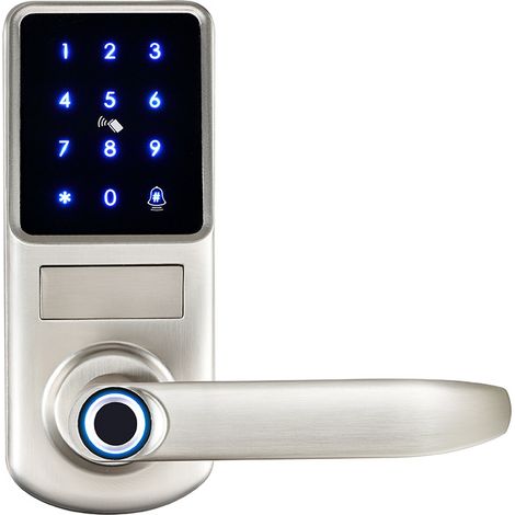 Serrure de porte électronique à empreintes digitales avec application de déverrouillage à distance du clavier numérique sécurisé pour la sécurité de la maison et de l'hôtel Smart Lock,White