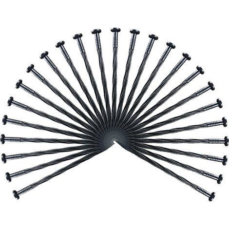 Clous Bordure de Gazon,tuteur Tomate, 25Pièces Piquets d'ancrage de Jardin en Plastique Clou de Sol pour Tente Piquets de Jardin en Spirale pour Bordure de Pavé Gazon Artificiel(8 Pouces 25 pièces)-DO