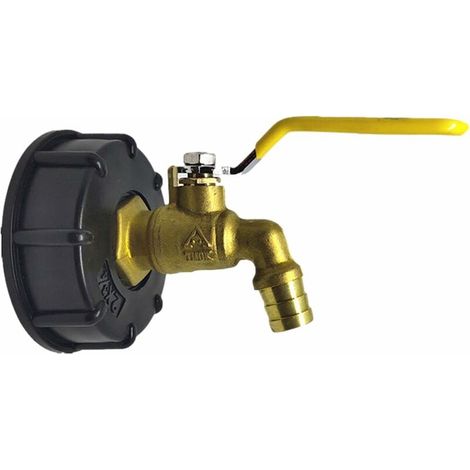 IBC Tank Adapter 3/4'' S60x6 Brass Tap Valve Hose Connector Ton Barrel Fitting Adapter (1/5)