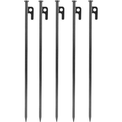 Eosnow Piquets de tente multifonctions en métal robuste, 5 pièces, pénétration facile, sol résistant à la Corrosion pour Camping en plein air 40cm (1/5)
