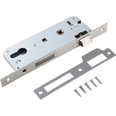 Serrure à mortaiser à cadre tubulaire étroite de 85 mm,Serrure à encastrer de 25 mm Serrure de porte en acier pour porte de jardin (85x35mm) (1/5)