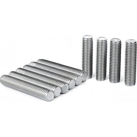 10 Pieces M8x60mm Stainless Steel Threaded Rods, Heavy Duty Threaded Rods with Full Metric Thread DIN976 - Industrial Use (1/5)