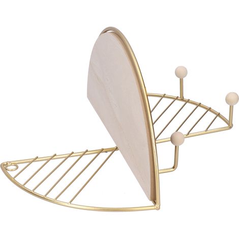 Étagère murale décorative en fer et bois, soudée à la main, L (1/5)
