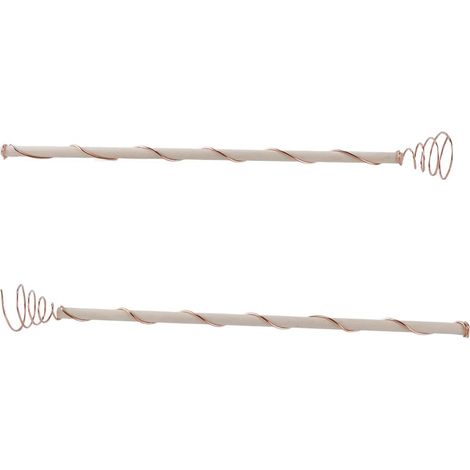 Lot de 6 antennes de jardinage en cuivre pour culture électrique, 30 cm, fil de cuivre, bobines pour culture électrique, pour plantes de jardin (1/5)