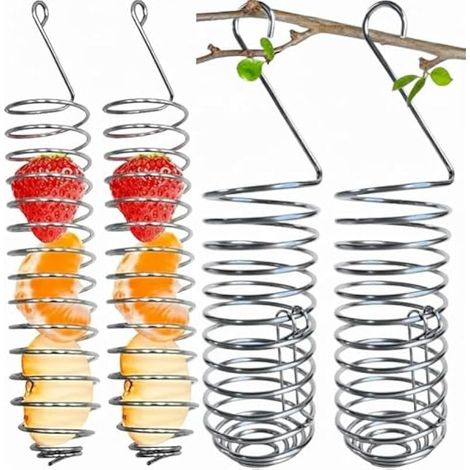 4PCS Parrot Forager Feeder Stainless Steel Bird Hanging Feeder Vegetable Fruit Feeder Basket Food Container Home (1/5)