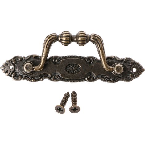 Poignée de tiroir de meuble antique, poignée de porte en bronze, bouton de tirage vintage pour commode