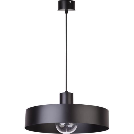 Lampada sospensione minimalista nera Ø35 E27 Rif Sigma (1/2)