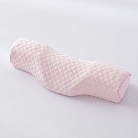 1 oreiller cervical pour dormir, oreiller de soutien cervical en mousse à mémoire de forme pour les raideurs de la nuque, oreiller de soutien cervical pour les personnes dormant sur le côté et sur le (1/3)