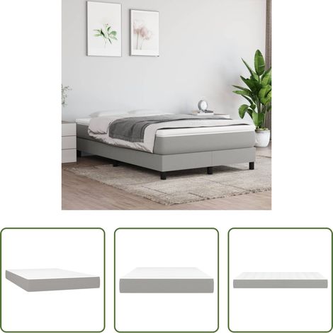 vidaXL Mousse confortable - Matelas de lit à ressorts ensachés fermeté moyenne Gris clair 120x200x20 cm (1/5)