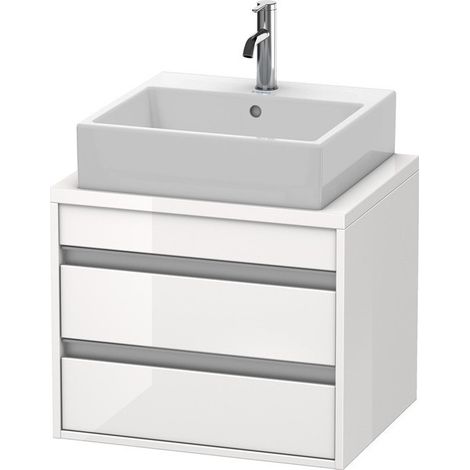 KETHO mobile consolle basso 480x600x480mm bianco lucido