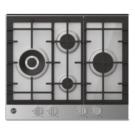 Hoover H-HOB 300 GAS HHG6D5WK3X. Colore del prodotto: Acciaio inox, Posizionamento dell'apparecchio: Da incasso, Dimensione della larghezza del piano cottura: 59.5 cm. Tipo di controllo: Manopola, ...