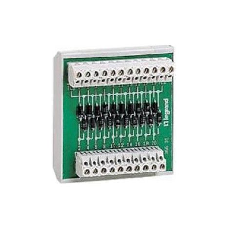 Module de test lampes centralisation défaut 10 sorties pour Osmoz fixation rail symétrique ou asymétrique LEGRAND 036629