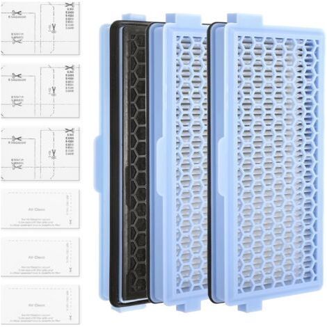 3 Staubsaugerfilter, kompatibel mit Miele Compact C1 & C2, Complete C2 & C3, S8340 und S8360 Staubsaugern 3 HEPA-Filter 3 Motorfilter, kompatibel mit den Serien S4000, S5000, S6000 und S8000 (1/4)
