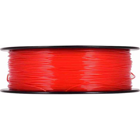 Filament TPU FLEX 1 kg/bobine pour imprimantes 3D, 1,75 mm, rouge.