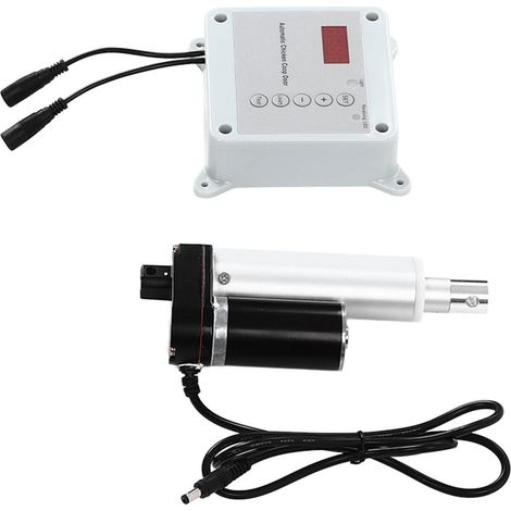 Kit de télécommande pour ouvre-et-fermeture automatique de porte de poulailler photosensible avec minuterie - Prise UE 100-240 V (1/5)